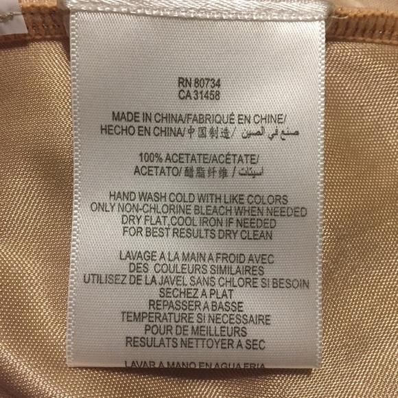 BCBGMAXAZRIA GOLD METALLIC JERSEY REVERSIBLE DRESS Size XS - Picture 14 of 16